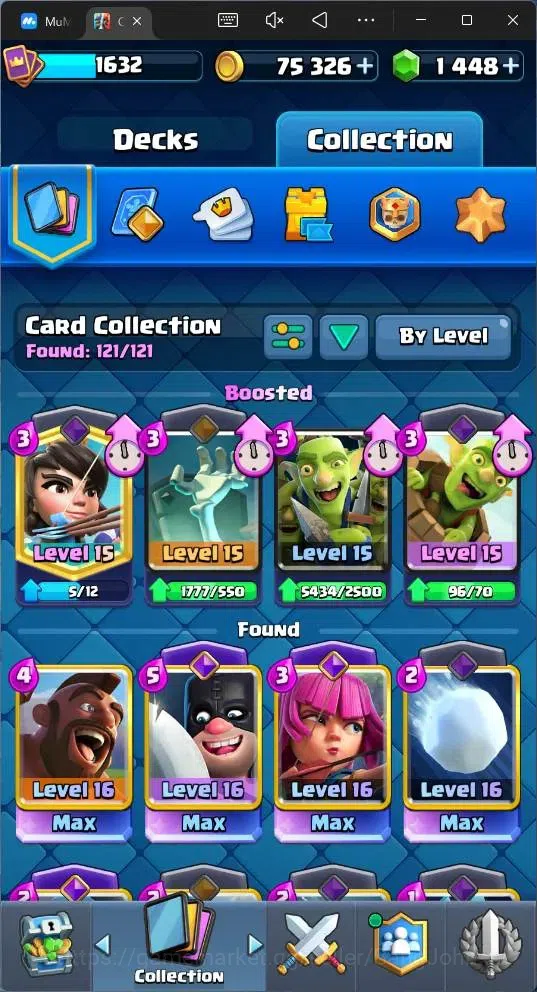Clash Royale Accounts Global |CL 1632|KTL 15|Trophy 12500|121 Cards|4 Ma image 7