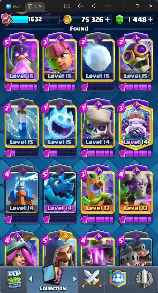 Clash Royale Accounts Global |CL 1632|KTL 15|Trophy 12500|121 Cards|4 Ma image 9