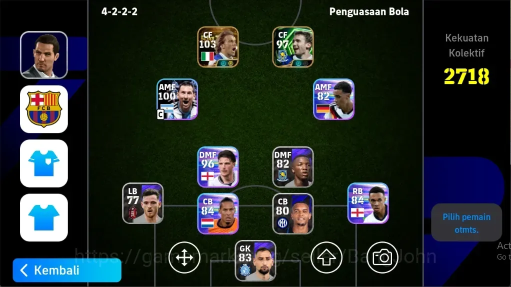 eFootball Accounts Legends & Iconic Players Android|PW 2718|BigT DelPiero,EPIC shevchenko,Showtime Jackson LamineYamal 1