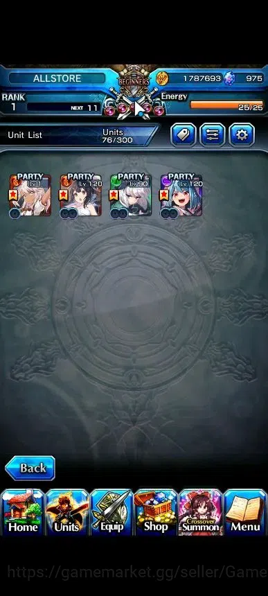 Grand Summoners Accounts Global|Rank 1|975 cc|4 Ascend+1 TW|Konpaku+TW,Summ image 4