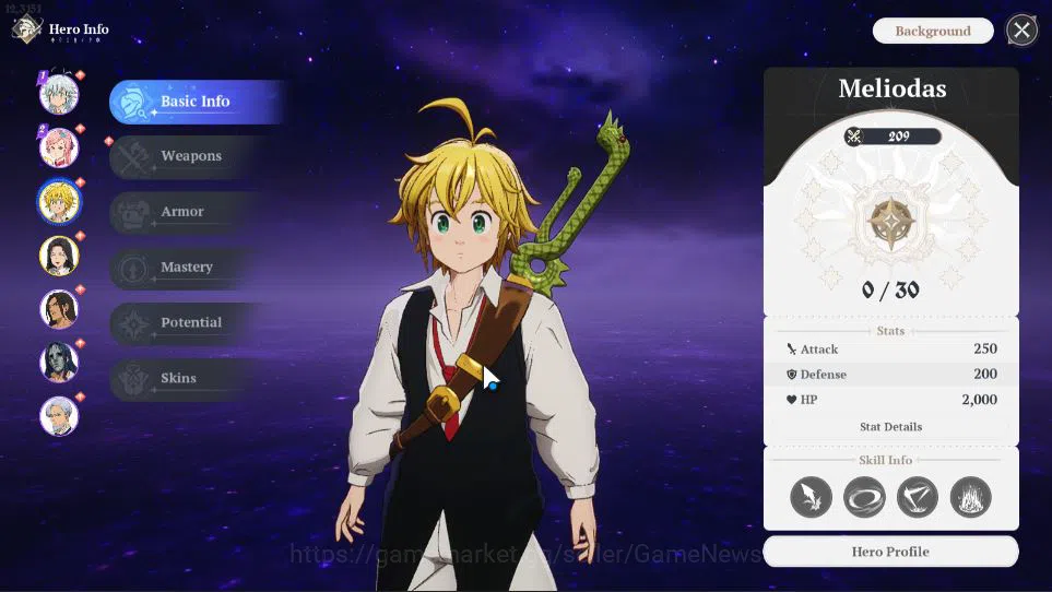 The Seven Deadly Sins: Origin Accounts [EUROPE] Lv 2 Fresh Starter | 2 SSR | Meliodas, Gu image 12