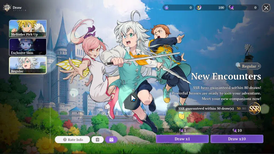 The Seven Deadly Sins: Origin Accounts [EUROPE] Lv 2 Fresh Starter | 2 SSR | Meliodas, Gu image 6