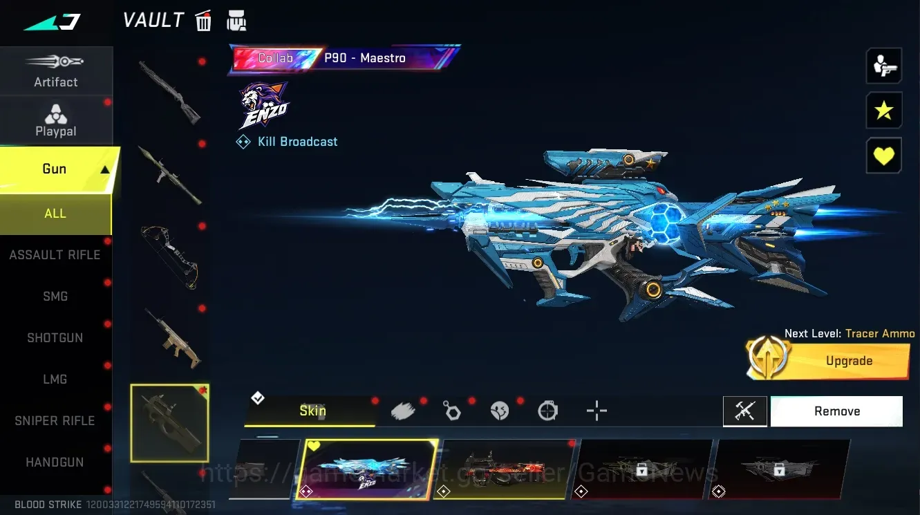 Blood Strike Accounts Collab Skin Asia|Evo P90-Maestro Lv2+Ultra Melee Staff|Collab OPM SKS Mumen rider,Enzo Kraken|4 1