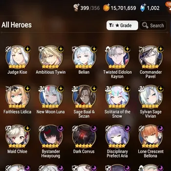 Epic Seven Accounts High-End Global Verif|30 ML(Rhiana&Luciella 304 SPD,School N Yulha,Belian,Renoa,etc)+AB
