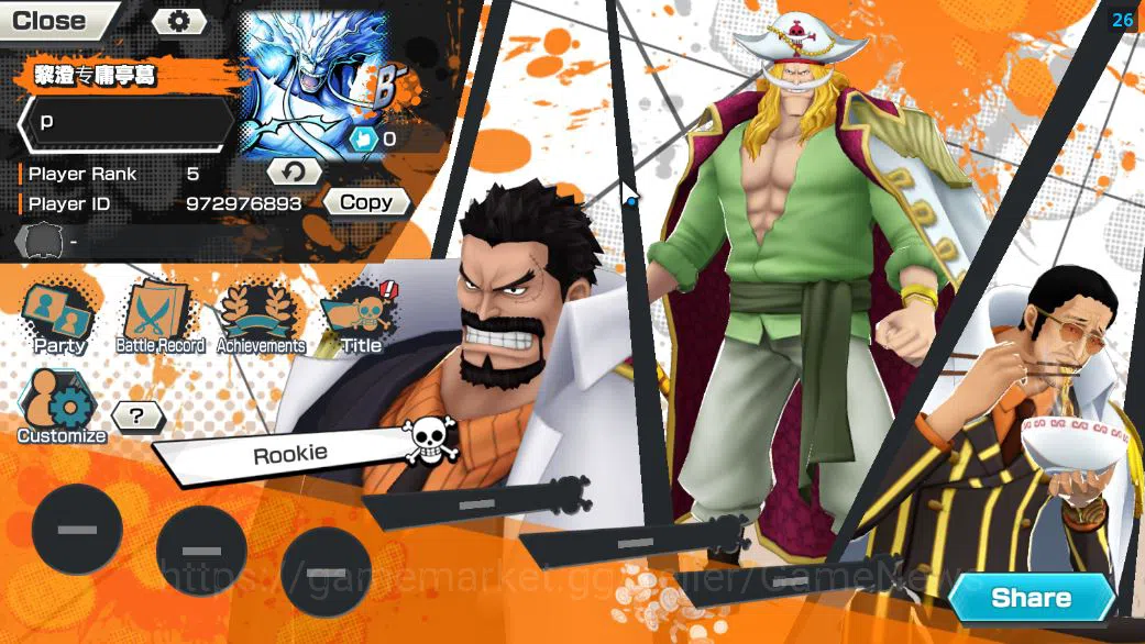 One Piece Bounty Rush Accounts Starter Global|4 EX|TFE Marshall D.Teach,AMS Borsalino,Legendary Hero D.Garp,Blackbeard 2