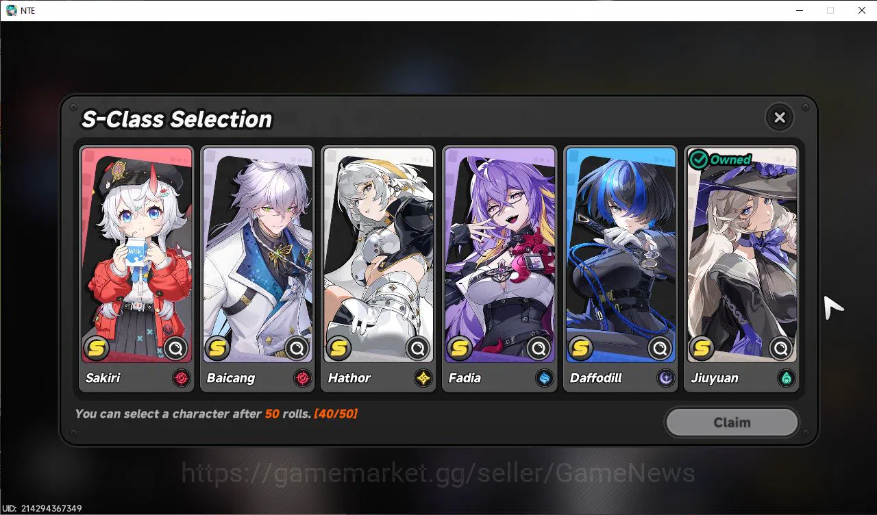 Neverness to Everness Accounts GLOBAL EU |HL 3| 1 SSR Jiuyuwan + Phoenix Kick Nan image 4