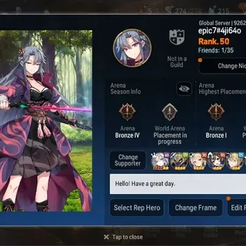 Epic Seven Accounts Mid-Tier Global Unverif|LV 50|5 ML(SE Celine,SB Aramintha,LOT Scales,LW Peira,BW Isera)|PoH ON|Stigma