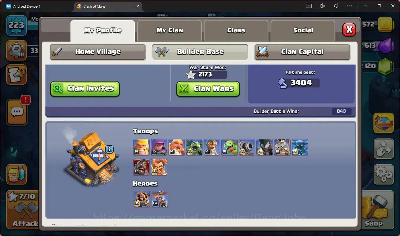 Clash of Clans Accounts Global | TH18-BH10|LVL 223|HH11|BK73,AQ75,GW71,RC4 image 6