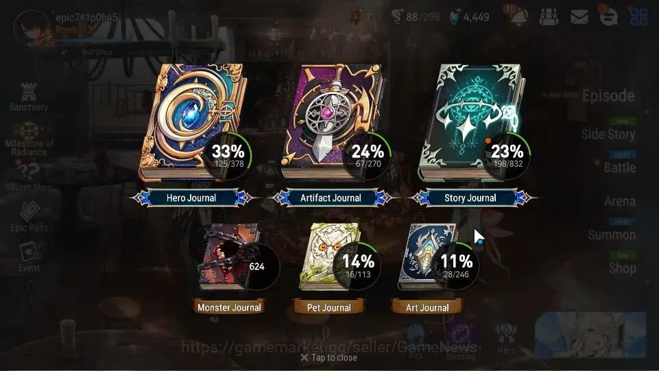 Epic Seven Accounts ASIA Unverif|7 ML(BArunka,BYSHwayoung,LW Peira,Etc image 3