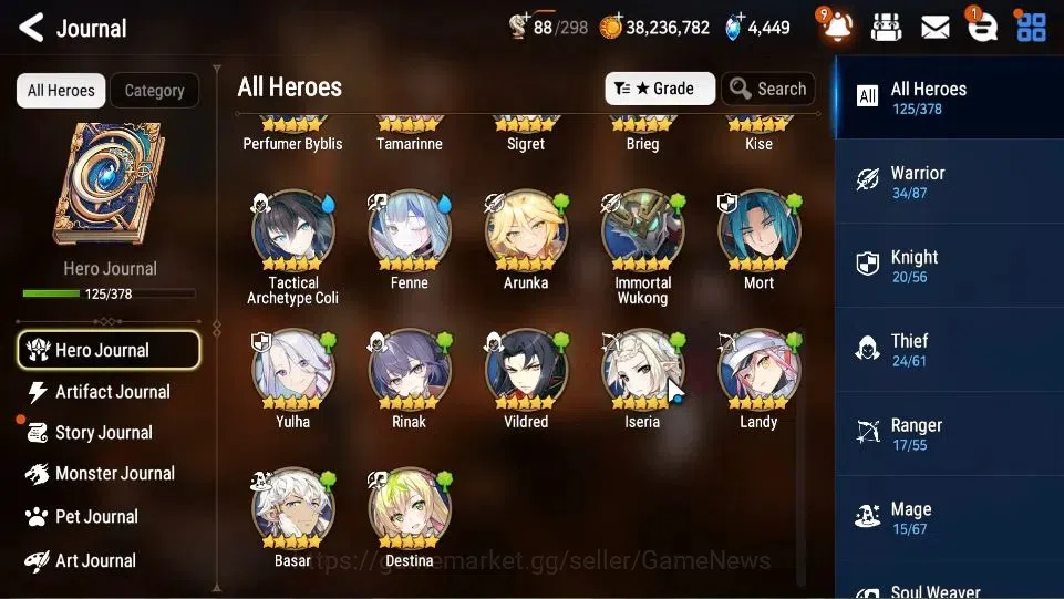 Epic Seven Accounts ASIA Unverif|7 ML(BArunka,BYSHwayoung,LW Peira,Etc image 8
