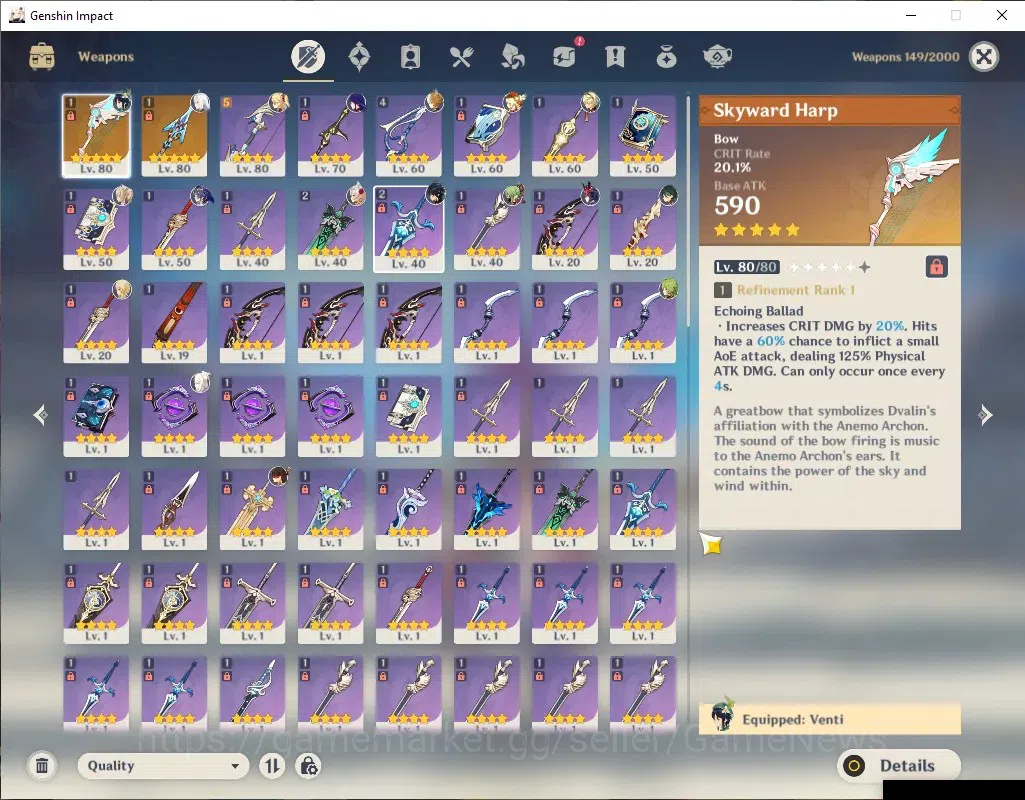 Genshin Impact Accounts Asia|AR 50|9 Limited + 2(*5Weapon) |Mavuika,Raiden image 4