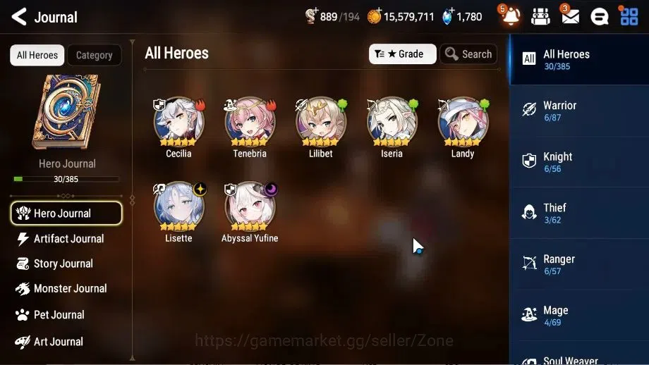 Epic Seven Accounts Starter Global|Unverif|Starter New Era|2 ML(Lisette,Abyssal Yufine)|Theater Untouch|PoH+Bless 1