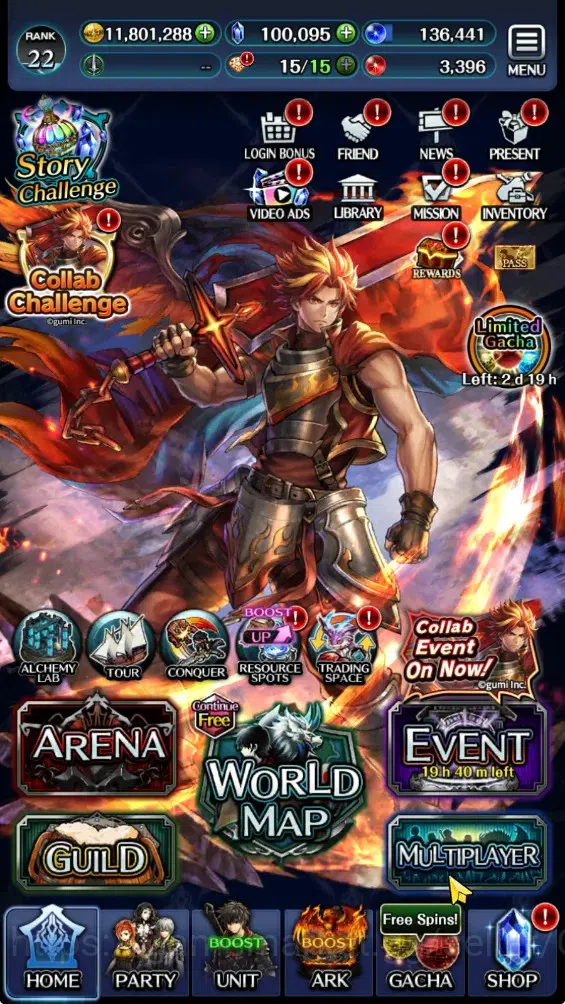 Last Cloudia Accounts Endgame GLOBAL|Rank 22|100k Crystal|Collab BF(G Tilith,FG Vargas)|TopTierUnit(Telestio,G Lilaha,PGT 12