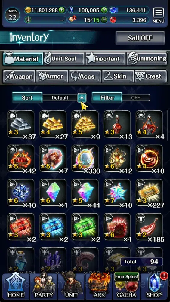 Last Cloudia Accounts Endgame GLOBAL|Rank 22|100k Crystal|Collab BF(G Tilith,FG Vargas)|TopTierUnit(Telestio,G Lilaha,PGT 15