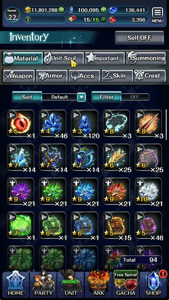 Last Cloudia Accounts Endgame GLOBAL|Rank 22|100k Crystal|Collab BF(G Tilith,FG Vargas)|TopTierUnit(Telestio,G Lilaha,PGT 16