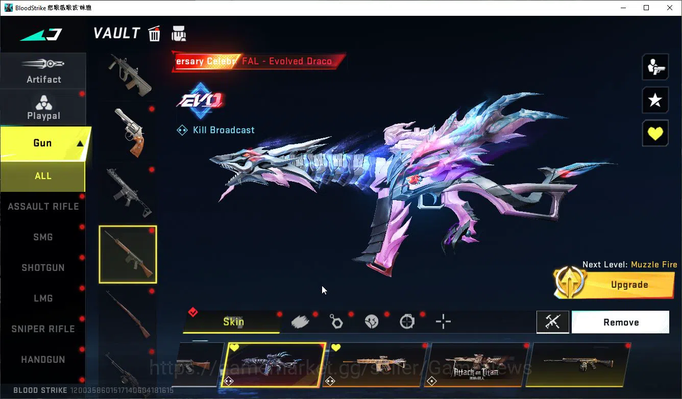 Blood Strike Accounts ASIA|ETERNAL ZERO+Collab 7DS AK47-Rhitta,AOT[MIKAS image 17