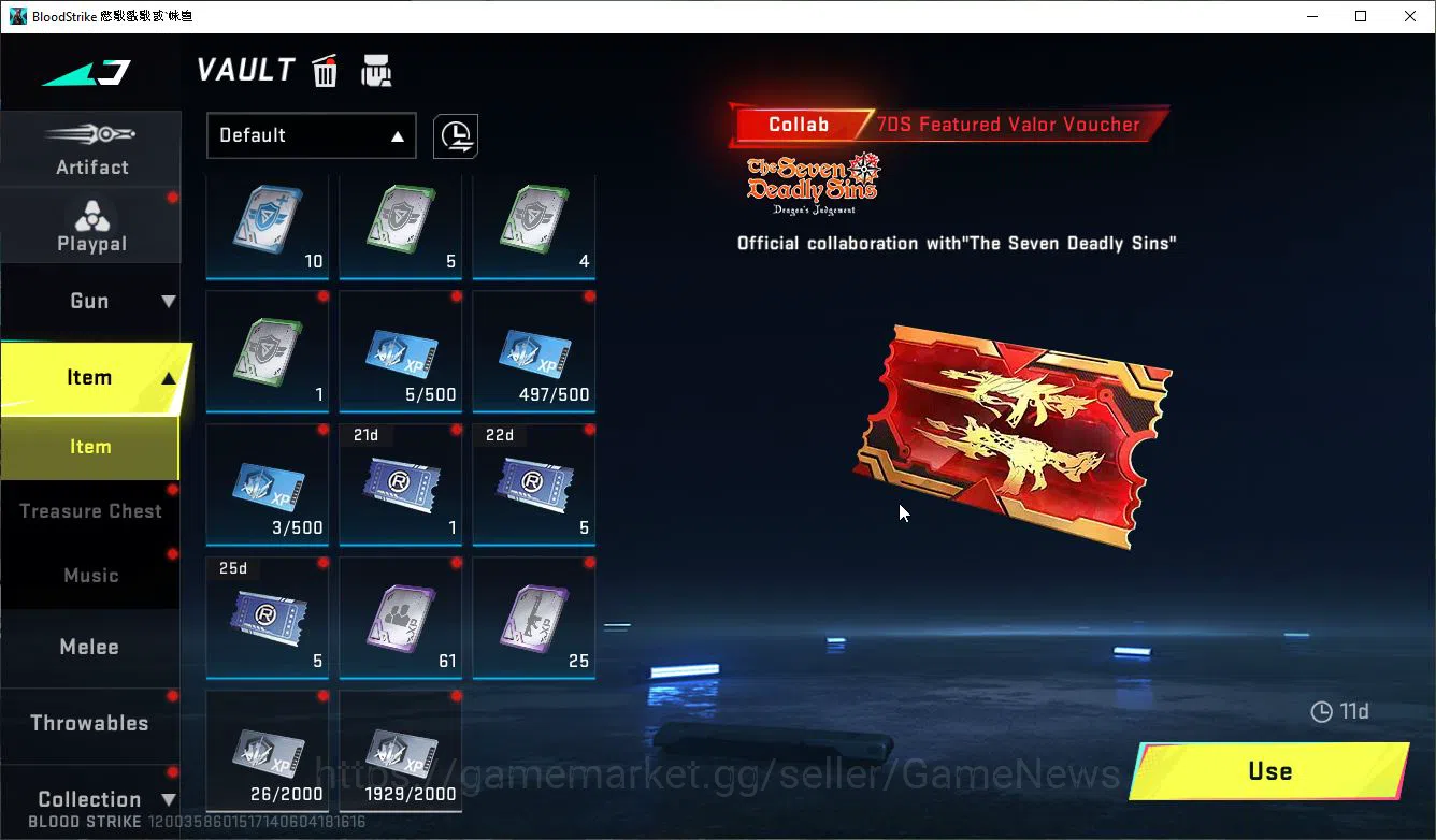 Blood Strike Accounts ASIA|ETERNAL ZERO+Collab 7DS AK47-Rhitta,AOT[MIKAS image 8