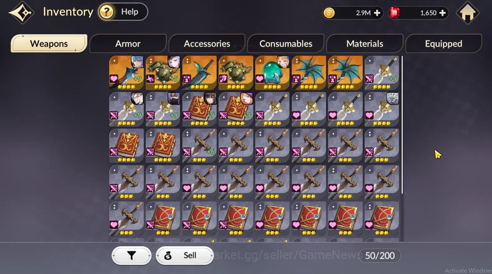 Seven Knights Re:Birth Accounts Global|8 Legendary(Rin 6S + Ace 6S + Taka 6S + Rac image 8