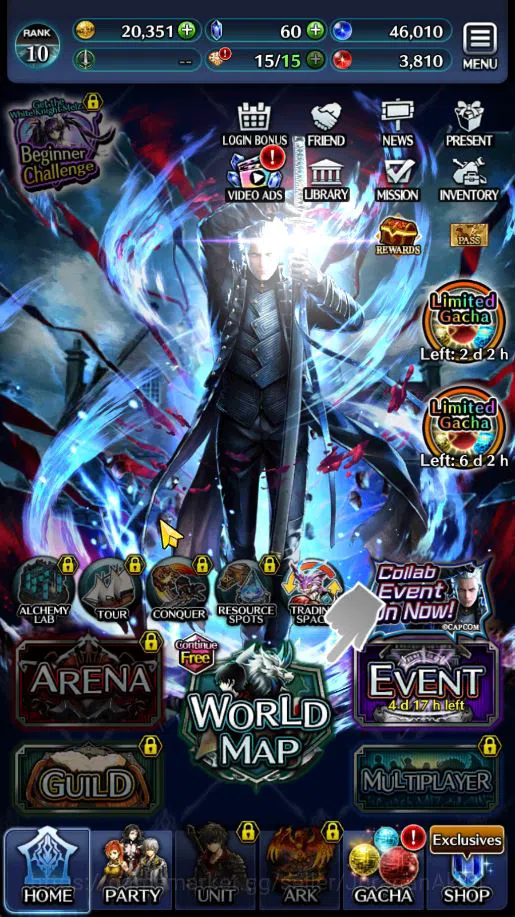 Last Cloudia Accounts Low-End Global|Starter Rank 10 |Vergil,GH Adel,MB Rei,Etc + 9 SSR Ark|Code Only|Check SS(LC928) 4