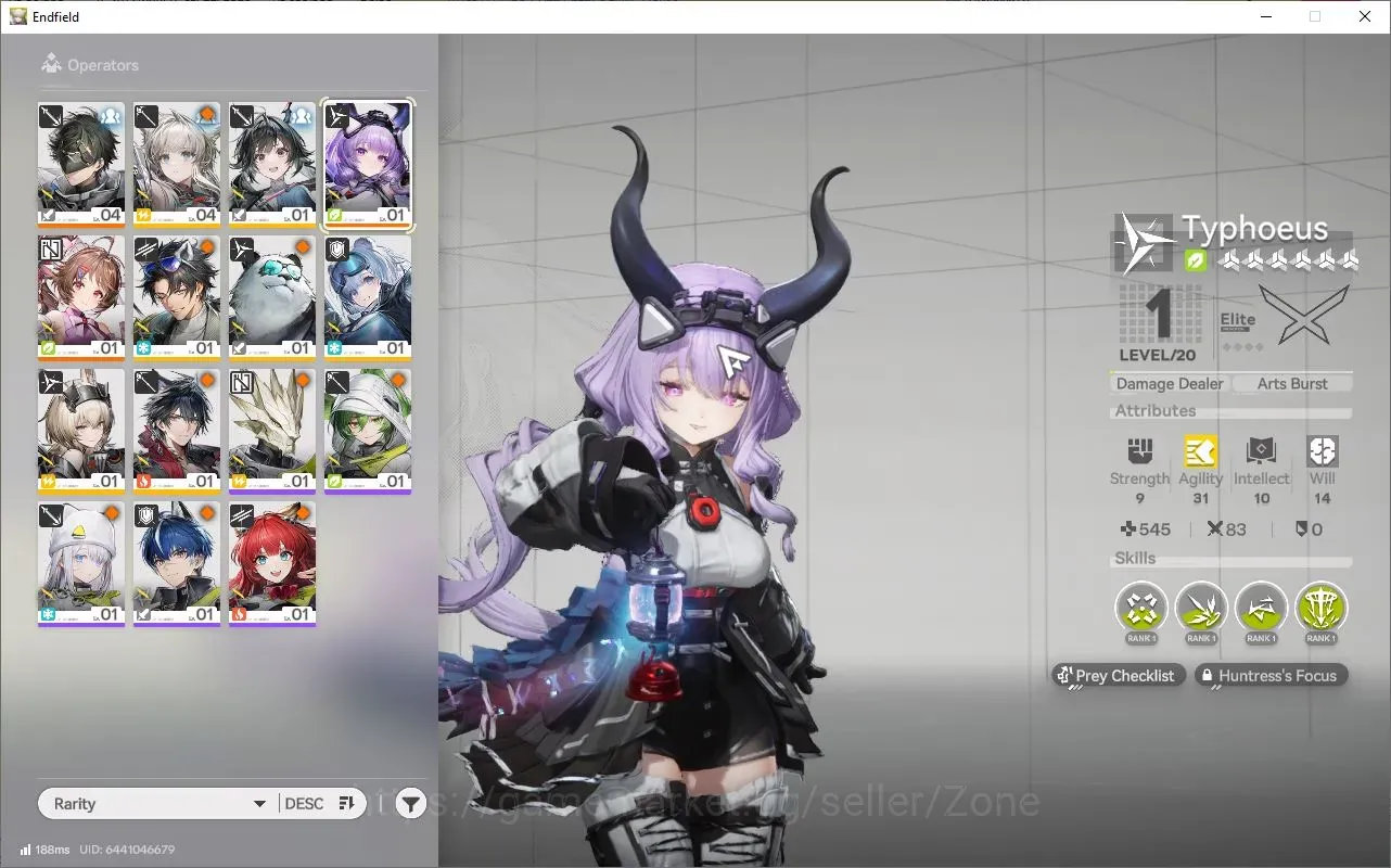 Arknights: Endfield Accounts NA/EU| Fresh Starter AL2 | 1 Limit : Typhoeus ( Ardelia ) | Many Resource |Story Ch I Process I 1