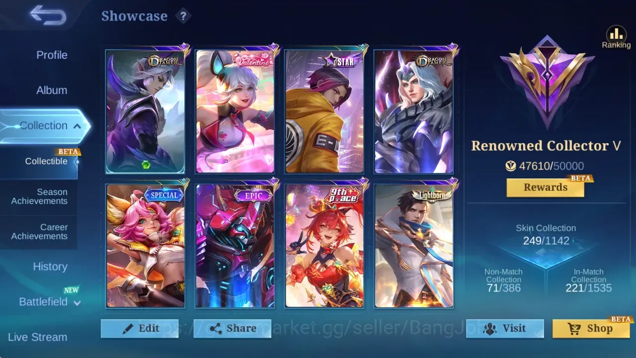Mobile Legends: Bang Bang Accounts Collector 1