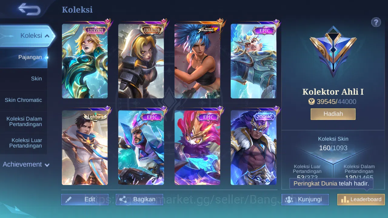 Mobile Legends: Bang Bang Accounts Hero 85 Skin 160 | KOF Karina | CC Nata | Luckybox image 13