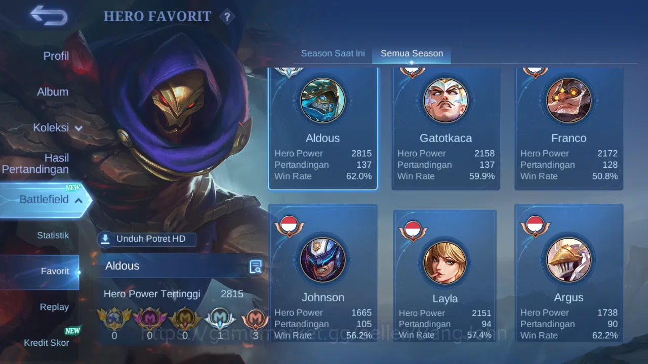 Mobile Legends: Bang Bang Accounts Hero 85 Skin 160 | KOF Karina | CC Nata | Luckybox image 18