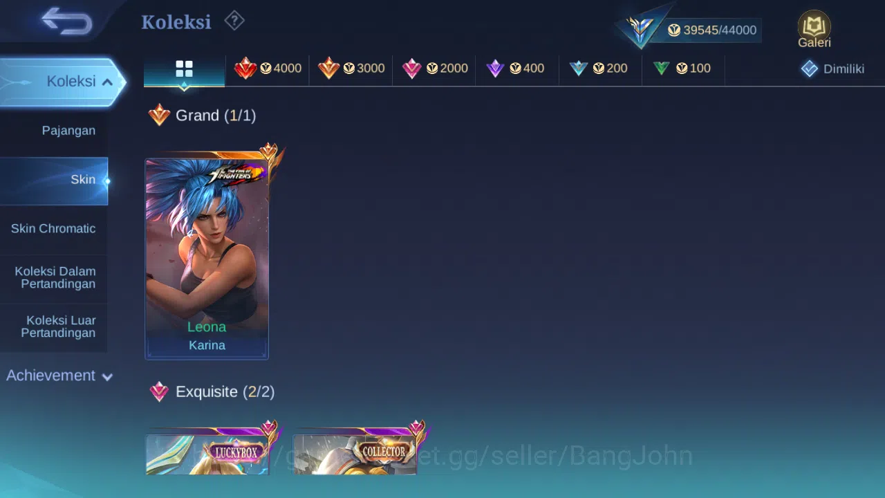 Mobile Legends: Bang Bang Accounts Hero 85 Skin 160 | KOF Karina | CC Nata | Luckybox image 2