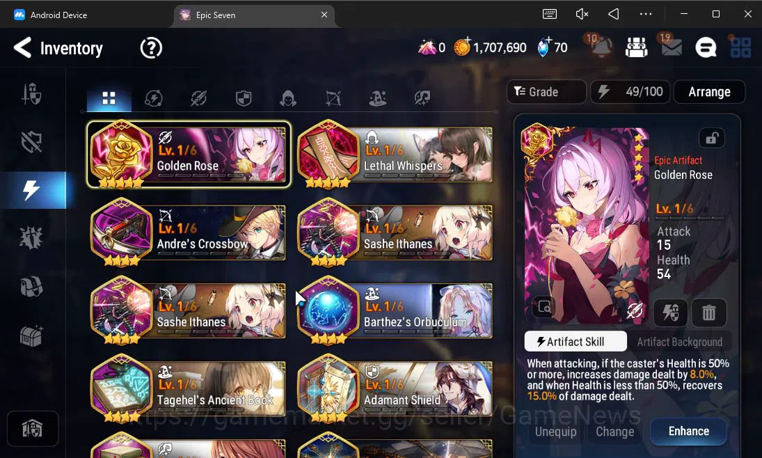 Epic Seven Accounts Starter GLOBAL UnVerif|Starter|1 ML (Conqueror Lilias)+Landy,Tenebria,Aria,Fenne,Etc|Poh ON|1,3K 17