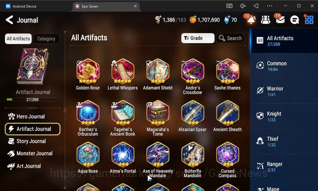 Epic Seven Accounts Starter GLOBAL UnVerif|Starter|1 ML (Conqueror Lilias)+Landy,Tenebria,Aria,Fenne,Etc|Poh ON|1,3K 7