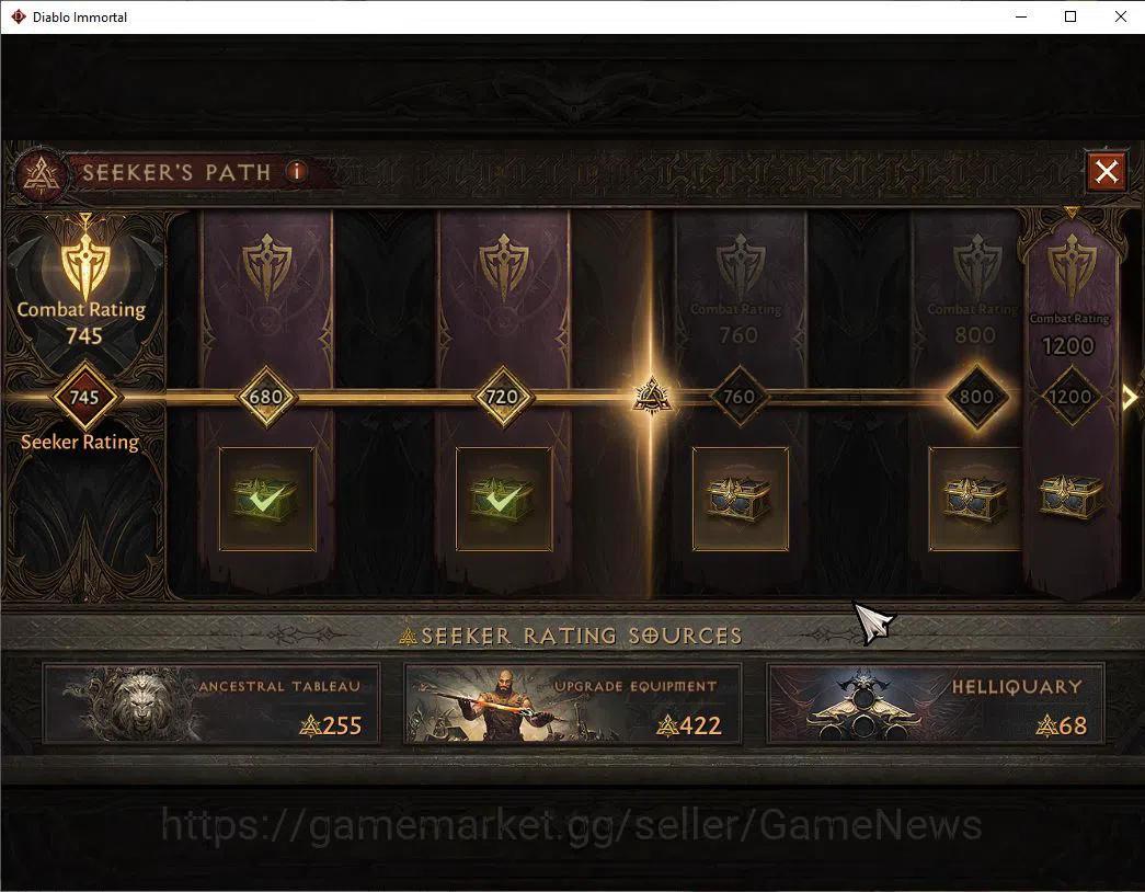 Diablo Immortal Accounts Mid-Tier NA - Chain of Honor|Change Server On|Lv60(616)|Barbarian |34k CR|Reso 480|Paragon 5