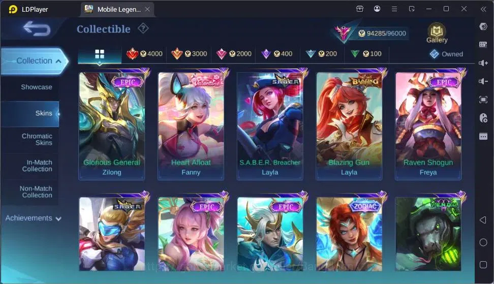Mobile Legends: Bang Bang Accounts Global|Hero 132|Skin 360|Exalted|Collab Thamuz,Lin image 10