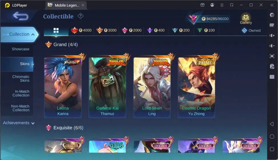 Mobile Legends: Bang Bang Accounts Global|Hero 132|Skin 360|Exalted|Collab Thamuz,Lin image 15