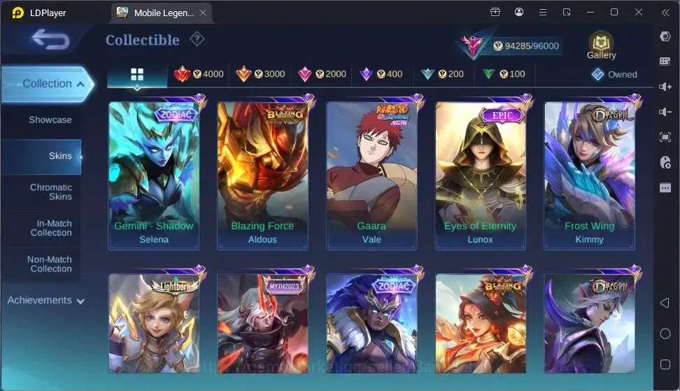 Mobile Legends: Bang Bang Accounts Global|Hero 132|Skin 360|Exalted|Collab Thamuz,Lin image 7