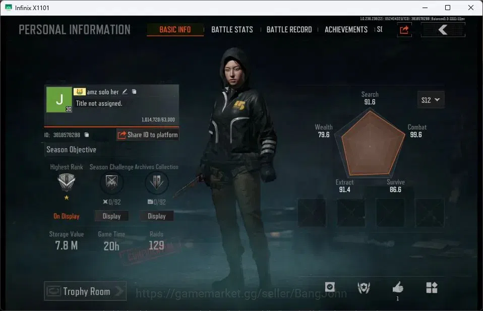 Arena Breakout Accounts Others Mobile | LV 30 | SV 7.8 M | CV 3.7 M | KP MDR, Speed SQB MDR, SS Groza, MoreFun Hoodie | more 1