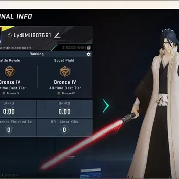 Blood Strike Accounts Others ASIA | 1 Ultra Melee:Lightblade-Dark Force| 1 BLEACH Striker|8 Legendary Gun|1 Name Changing