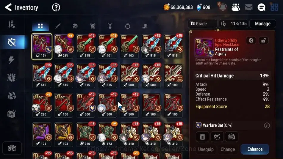 Epic Seven Accounts Limited Hero Global Unverif|11ML (BArunka, Salome, Abyss Yufine, EM Ilynav, SP Celine)|Bless+PoH+Theater 10