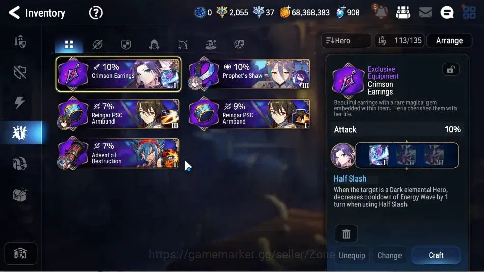 Epic Seven Accounts Limited Hero Global Unverif|11ML (BArunka, Salome, Abyss Yufine, EM Ilynav, SP Celine)|Bless+PoH+Theater 12