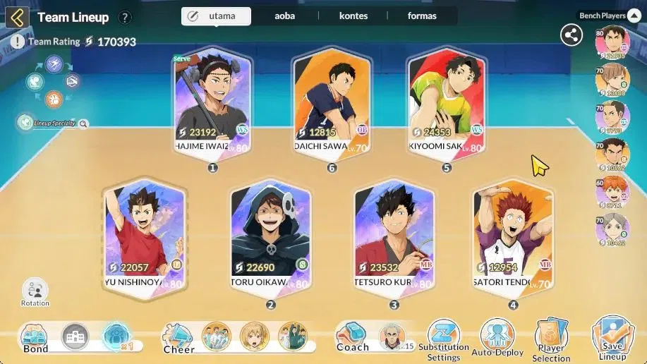 HAIKYU!! FLY HIGH Accounts SEA Lvl 59|4 SP [(Iwaizumi,Oikawa,Kuroo)+Memo,Nish image 4