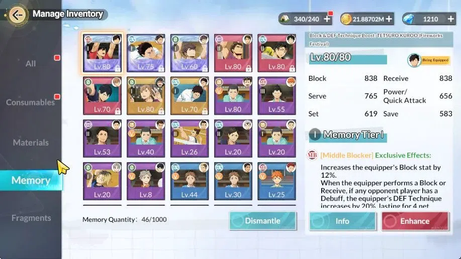 HAIKYU!! FLY HIGH Accounts SEA Lvl 59|4 SP [(Iwaizumi,Oikawa,Kuroo)+Memo,Nish image 5