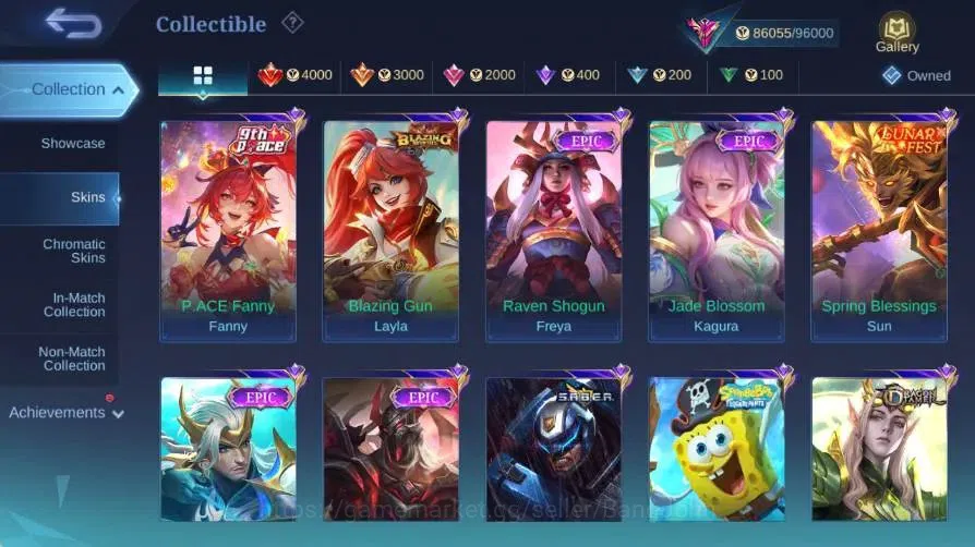 Mobile Legends: Bang Bang Accounts Global|Skin 356|Exalted|Legend Franco|Collector Na image 11