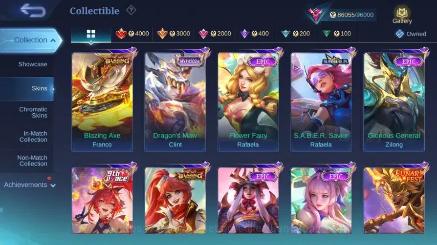 Mobile Legends: Bang Bang Accounts Global|Skin 356|Exalted|Legend Franco|Collector Na image 12