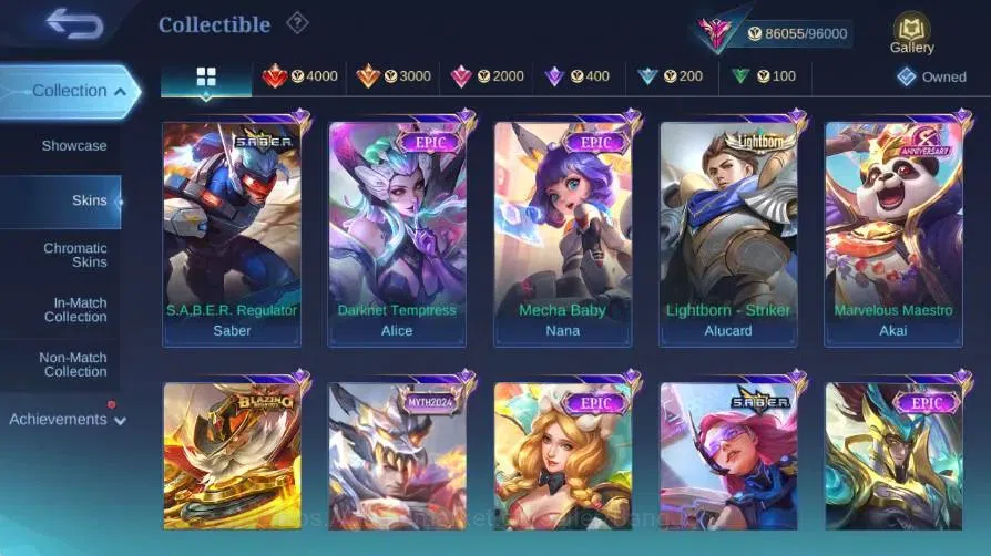Mobile Legends: Bang Bang Accounts Global|Skin 356|Exalted|Legend Franco|Collector Na image 13