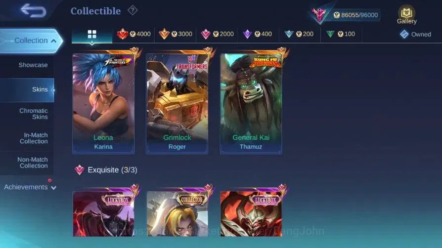 Mobile Legends: Bang Bang Accounts Global|Skin 356|Exalted|Legend Franco|Collector Na image 15