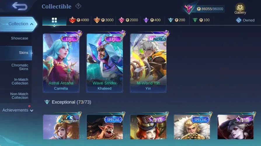 Mobile Legends: Bang Bang Accounts Global|Skin 356|Exalted|Legend Franco|Collector Na image 5