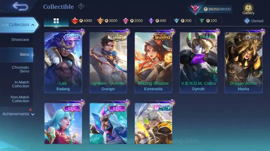 Mobile Legends: Bang Bang Accounts Global|Skin 356|Exalted|Legend Franco|Collector Na image 6