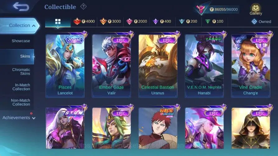 Mobile Legends: Bang Bang Accounts Global|Skin 356|Exalted|Legend Franco|Collector Na image 8