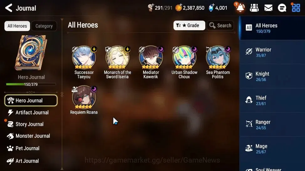 Epic Seven Accounts GLOBAL Unverif|6 ML[US Choux,SP Politis,,MKawerik, image 4