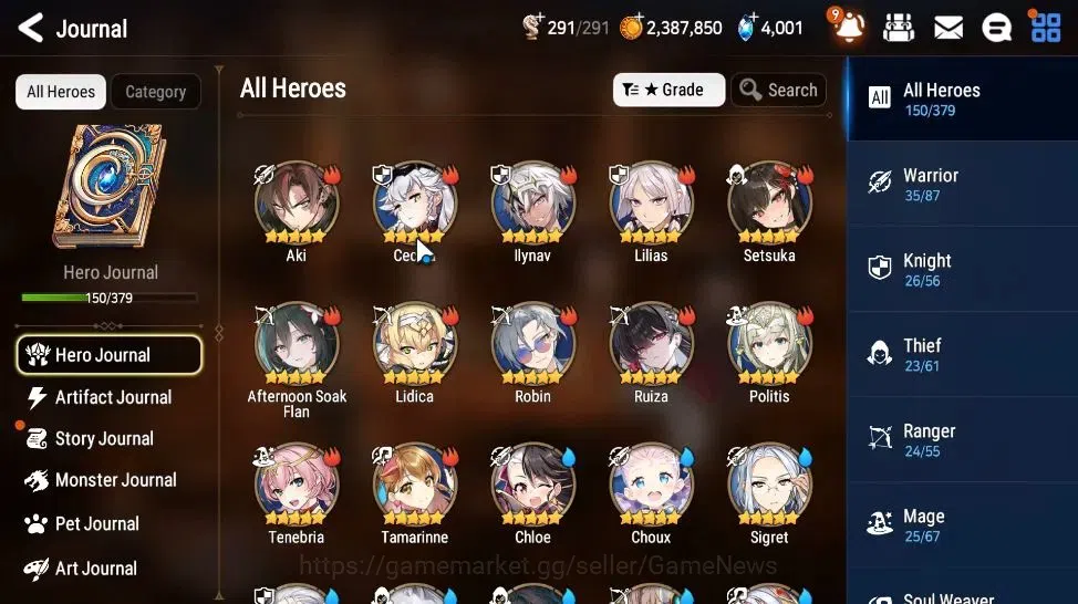 Epic Seven Accounts GLOBAL Unverif|6 ML[US Choux,SP Politis,,MKawerik, image 5
