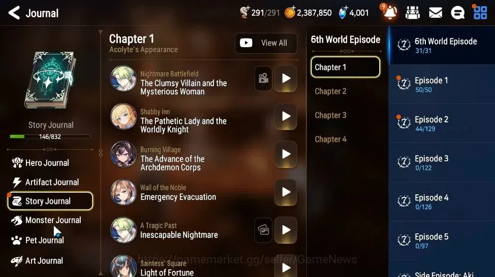 Epic Seven Accounts GLOBAL Unverif|6 ML[US Choux,SP Politis,,MKawerik, image 9
